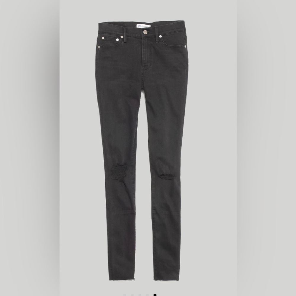 NWOT Madewell 9” High Rise Skinny Wash Black Jeans Size 24 - Picture 2 of 13